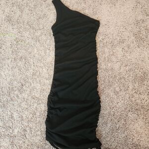 Forever 21 Black One-Shoulder Bodycon Mini Dress